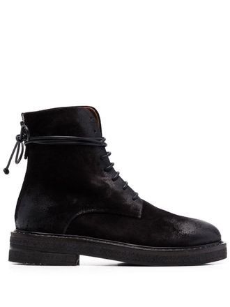 Marsèll Parrucca suede combat boots - Black