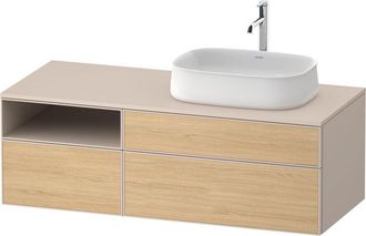 Duravit Lavabo Consola Duravit Zencha, 1300x550mm, 2 Extra&iacute;bles, 1 Caj&oacute;n