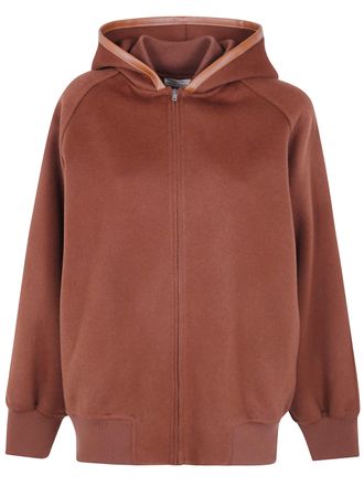 Semicouture Jacket Hooded Y6wv06 V13 Dark Leather