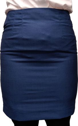 Relco Ladies Retro Mod Blue/Black Tonic Pencil Skirt (14)