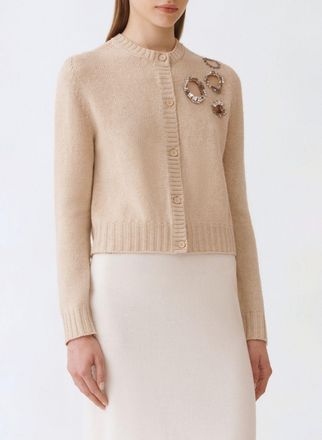 Fabiana Filippi Cardigan in lana vergine e cashmere con cristalli Fabiana Filippi