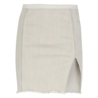 Rick Owens Short Skirts, female, Gray, Size: S Sacred Raw-hem Mini Skirt