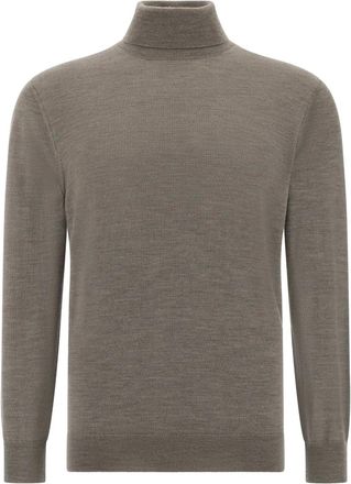 Boggi Milano turtleneck merino wool sweater - Grey