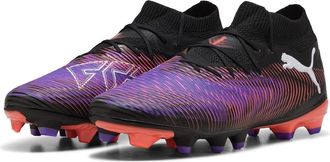 Puma Unisex Future 8 PRO FG/AG Soccer Shoe, Black White-Glowing RED, 7.5 UK