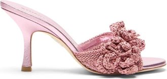 Stuart Weitzman Lotus Slide 85 - Dames - Muiltjes - Roze - 39 1/2 EU - Leer - Schoenen