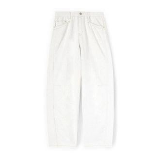 Motivi Jeans, Dames, Wit, XL, Linnen, Straight Broeken