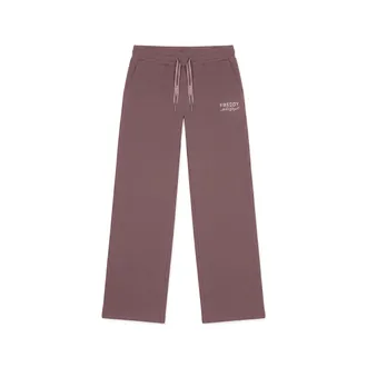 Freddy Pantaloni Sportivi Donna Wide Leg in Felpa Freddy