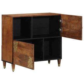 Berkfield Home Media Storage Cabinets & Racks Honey brown Solid wood Medium