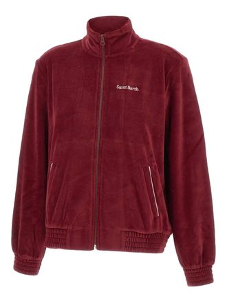 MC2 Saint Barth Miriam Chenille logo-embroidered zip-up sweater - women - Cotton/Polyester - M