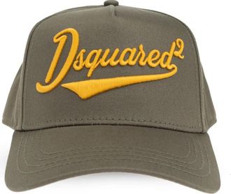 Dsquared2 Logo Baseballpet - Heren - Petten - Groen - ONE Size - Katoen - Accessoires