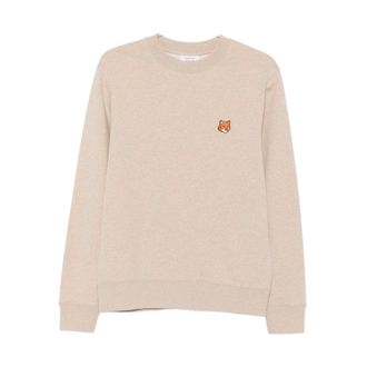 Maison Kitsun&eacute; Heren, Sweatshirts & Hoodies, Beige, Maat: XL Katoen