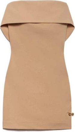 Aniye By Fitted Bandeau Mini Jurk - Dames - Korte kleedjes - Beige - L - Polyester - Kleedjes