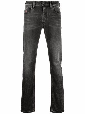 Diesel Sleenker distressed-effect skinny jeans - men - Cotton/Polyester/Spandex/Elastane - 30/32 - Grey