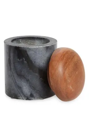 Nordstrom Marble Salt Cellar in Grey Wave Marble at Nordstrom