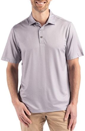 Cutter & Buck Pike Shadow Check Print Polo in Polished at Nordstrom, Size Xxx-Large