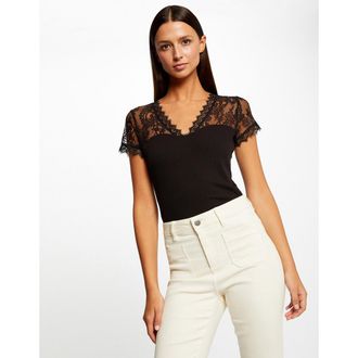 Morgan T-shirt met korte mouwen en kant