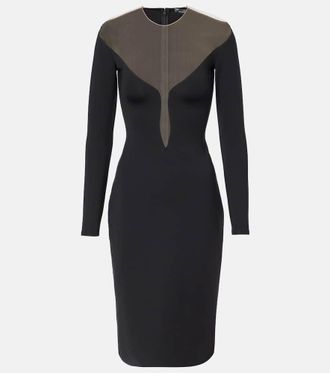 MUGLER Plunge minidress