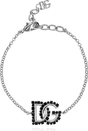 Dolce & Gabbana Armband met een hanger in de vorm van een logo - Heren - Armbanden - Grijs - ONE Size - Accessoires
