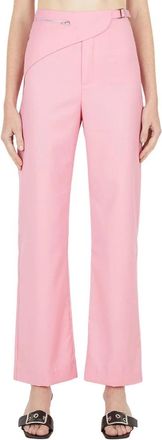 Wynn Hamlyn Broeken - Dames - Wijde Broeken - Roze - S - Wol - Broeken