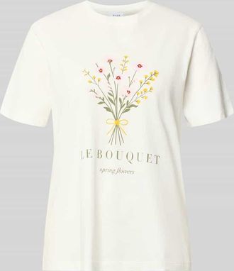 Vila T-Shirt mit Motiv-Print Modell SYBIL in Weiss, Gr&ouml;&szlig;e XL