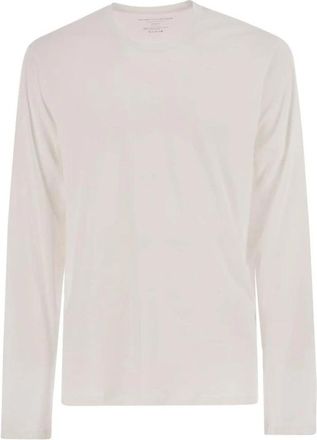 Majestic Filatures Long Sleeve Crew Neck T-Shirt - Heren - Longsleeves - Wit - L - Tops