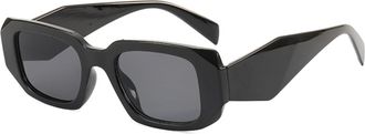 Generic Small Frame Mens Vacation Sunglasses Womens Outdoor Commuter Driving Sun Glasses(Black)