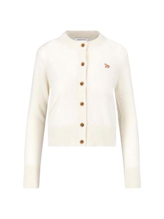 Maison Kitsun&eacute; Cropped Long-Sleeved Cardigan Sweater