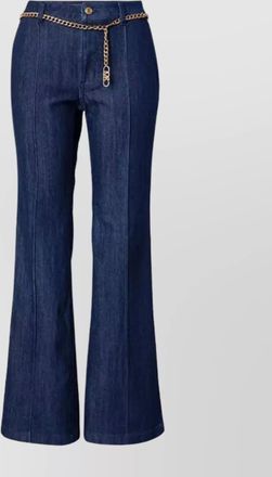 Michael Kors flared jeans with chain detail and pockets