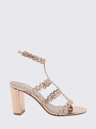Aquazzura High-Heeled Patent Leather T-Strap Sandals