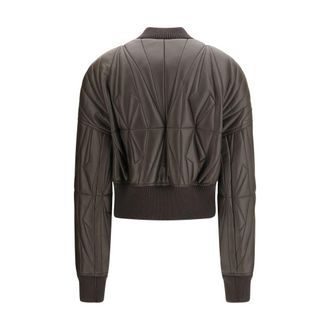 Moncler Womens Brown Lamb Ovis Aries Bomber Clothing