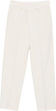 Brunello Cucinelli White Flat Front Pants