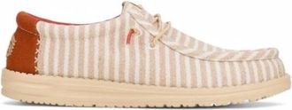 Hey Dude Linnen Resort Schoenen met Kurken Voetbed - Heren - Veterschoenen - Bruin - 44 EU - Linnen - Schoenen