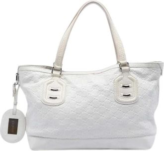 Gucci Pre-owned Tote Bags, female, White, Size: ONE SIZE Pre-owned Vintage Tote