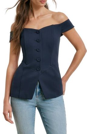 Favorite Daughter The One That I Want Off the Shoulder Top in Navy at Nordstrom, Size 12