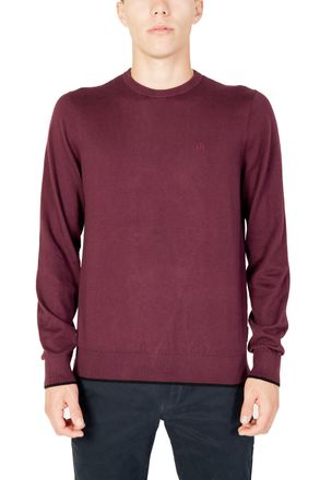 A|X Armani Exchange Mens Crew Neck Sweater Ax Knitwear - Dark Red Cotton - Size X-Small
