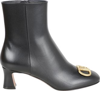 Valentino Garavani 60mm Logo-plaque Leather Boots