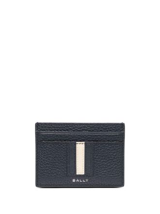 Bally logo-print leather cardholder - men - Calf Leather - One Size - Grey