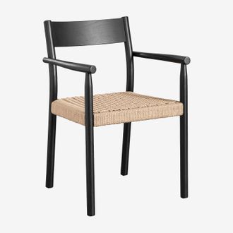 Sklum Sklum - Pack De 2 Sillas De Comedor En Madera De Roble Y Cuerda Trenzada Mara