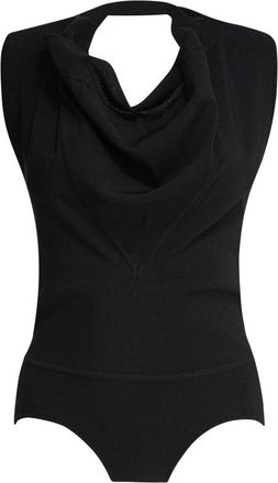 Sportmax Abano Bodysuit - Dames - Bodies - Zwart - XS - Leer - Tops