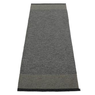 Pappelina Edit Teppich, 70 x 200 cm, black / charcoal / granit metallic