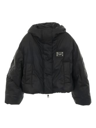 Dolce & Gabbana 2010s hooded batting jacket - women - Cotton/Polyester - 36 - Black