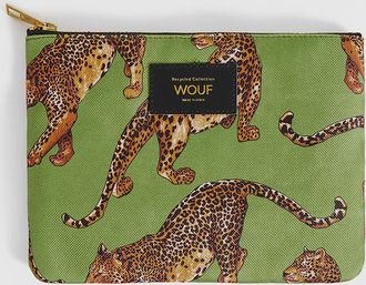 Wouf Pochette Léopard Vert Olive