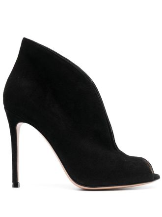 Gianvito Rossi peep-toe 110mm suede sandals - women - Calf Leather/Calf Suede/Calf Leather - 36.5 - Black