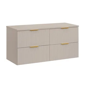 Petits Meubles Mueble bajo lavabo 120cm encimera paneles de melamina y mdf beige