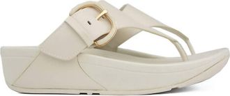 FitFlop Womens Lulu Resin Buckle Toe Post Sandal In Paris Beige