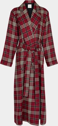 Emilia Wickstead Wool Check Robe Size: S