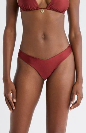 Kulani Kinis Y-Cut Thong Bikini Bottoms in Cinnamon Sugar at Nordstrom, Size X-Small