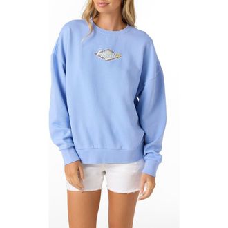 O'Neill Solis Fleece Graphic Sweatshirt in Hydrangea at Nordstrom, Size Small