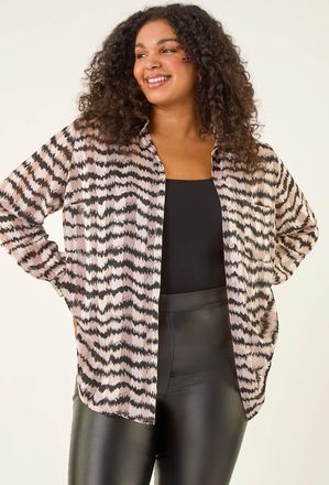 Roman Animal Print Pocket Shirt