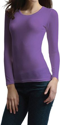 Palm Lights Ladies/Womens Warmth Generation Soft Lightweight Thermal Long Sleeve Top (Small-8, Purple)